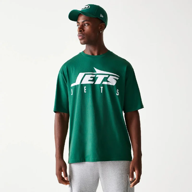 Men's button - front t - shirts with a unique artistic printNew York Jets NFL Games Slogan Green Oversized T-Shirt Men's button - front t - shirts with a unique artistic printNew York Jets NFL Games Slogan Green Oversized T-Shirt