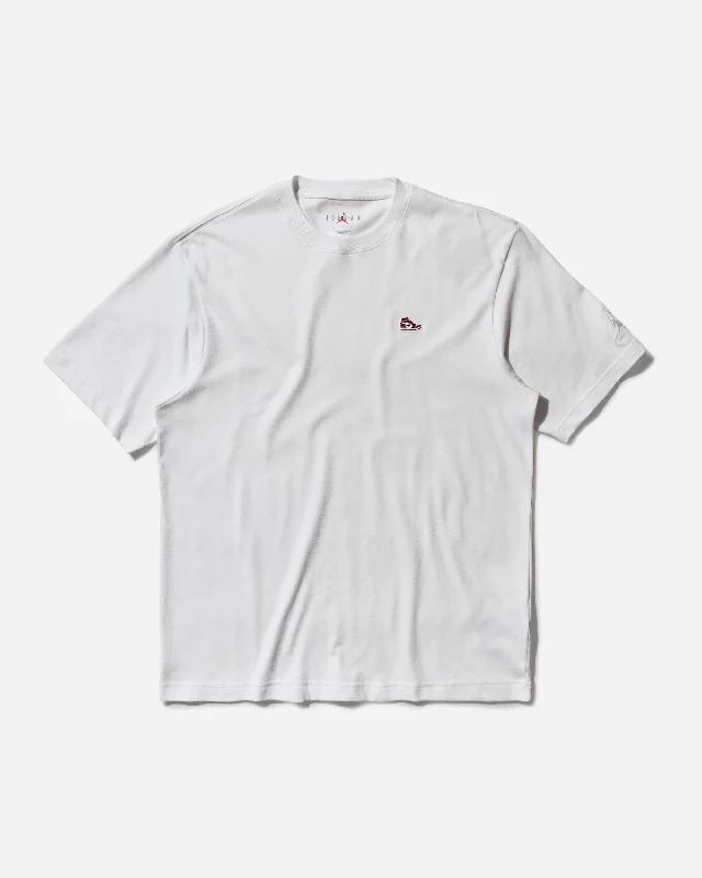 Men's button - front t - shirts with a unique artistic printMen's Sneaker Patch T-Shirt White Men's button - front t - shirts with a unique artistic printMen's Sneaker Patch T-Shirt White