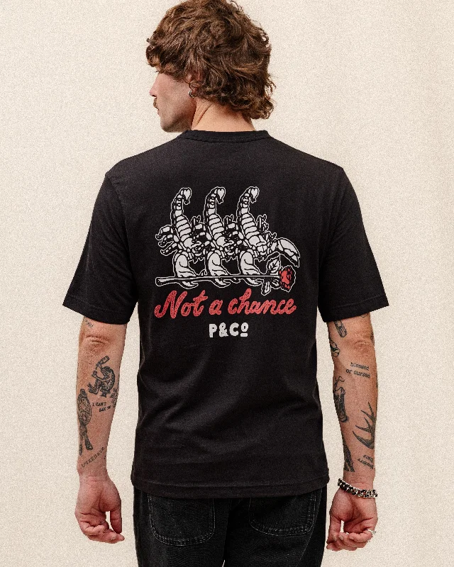 Men's eco - friendly recycled t - shirts for sustainable fashion choicesNot A Chance T-Shirt - Washed Black Men's eco - friendly recycled t - shirts for sustainable fashion choicesNot A Chance T-Shirt - Washed Black