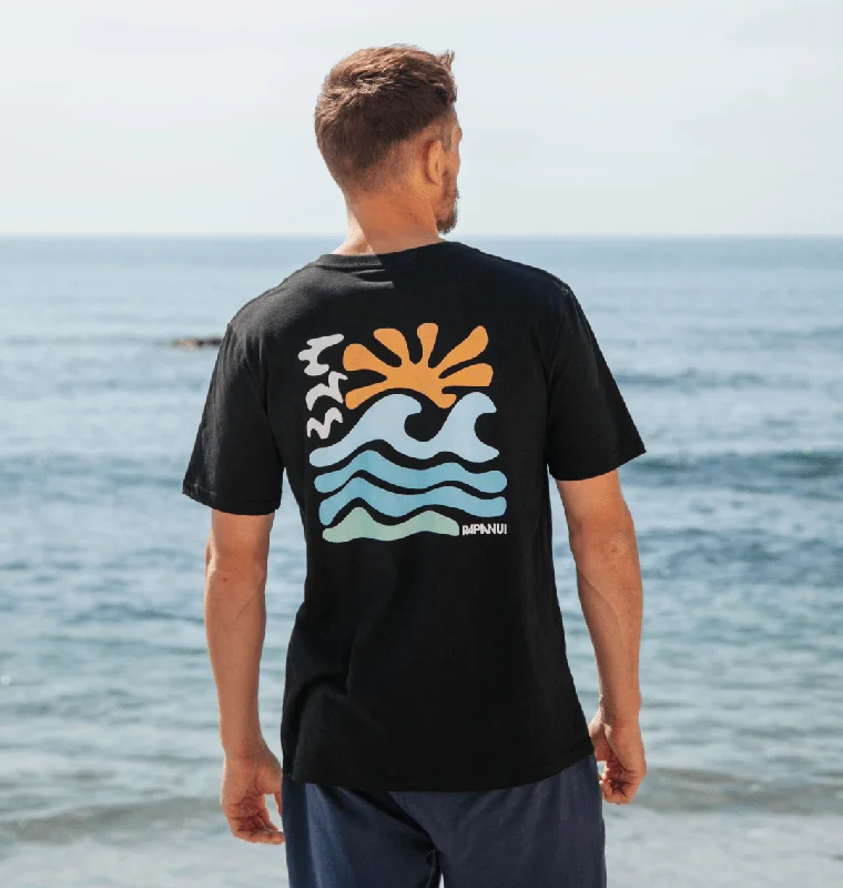Men's printed Hawaiian t - shirts for tropical vacationsOcean T-shirt