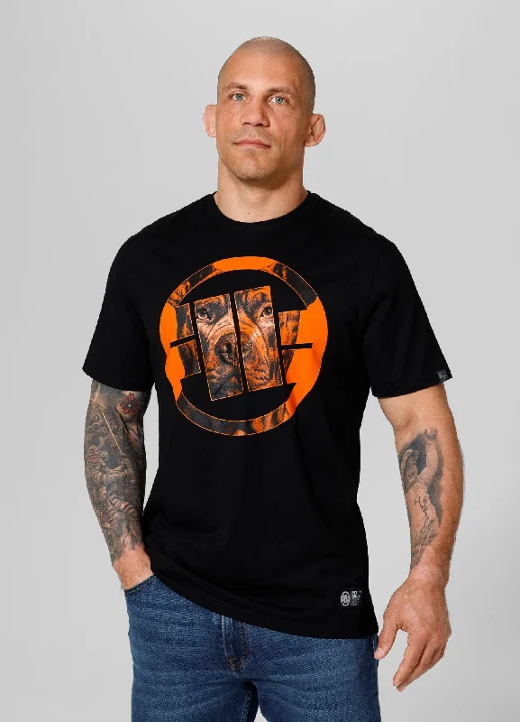 Men's button - front t - shirts with a unique artistic printT-Shirt Orange Dog 24