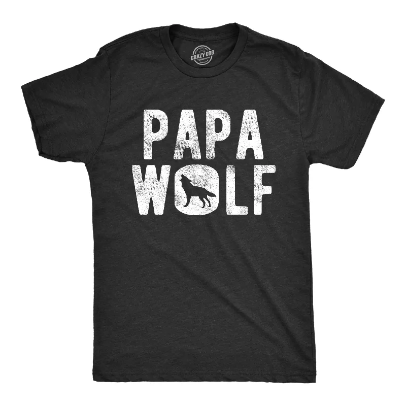 Men's thermal t - shirts with a high - neck design for cold weatherPapa Wolf Men's T Shirt Men's thermal t - shirts with a high - neck design for cold weatherPapa Wolf Men's T Shirt