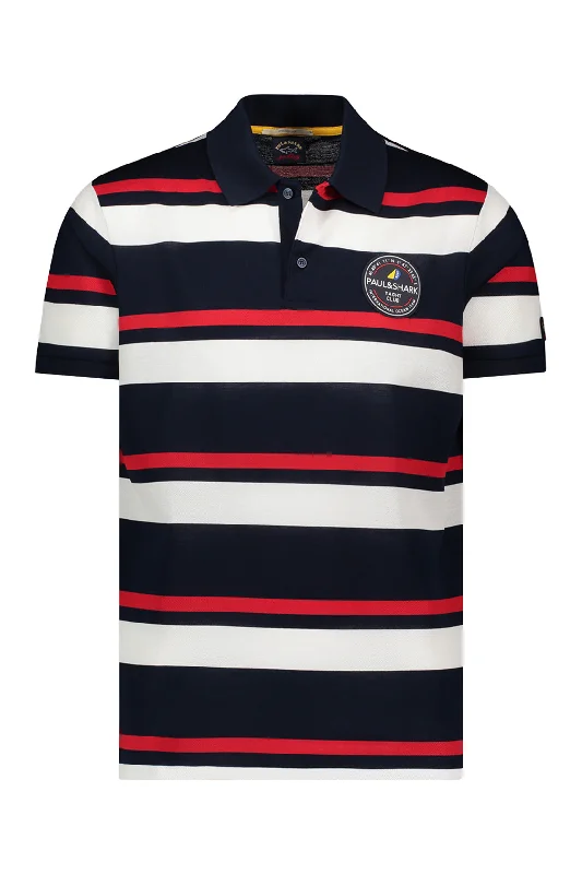 Men's color - block polo shirts with a bold fashion statementPaul & Shark Polo Navy Multi Stripe Men's color - block polo shirts with a bold fashion statementPaul & Shark Polo Navy Multi Stripe