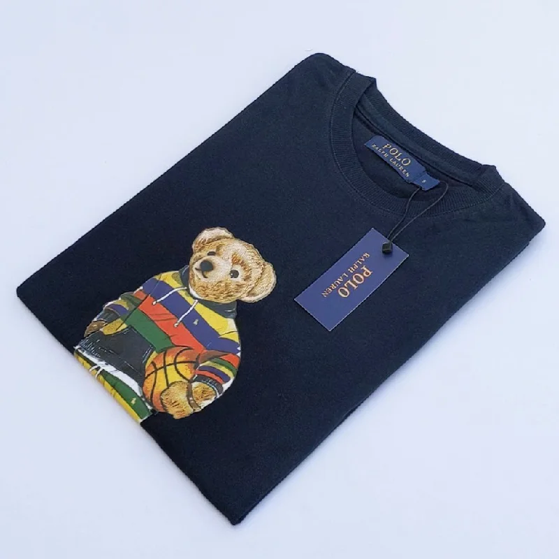 Men's quick - dry polo shirts for water sports activitiesPL - Men 'Dark Navy' Polo Bear Printed T-Shirt PL701 Men's quick - dry polo shirts for water sports activitiesPL - Men 'Dark Navy' Polo Bear Printed T-Shirt PL701