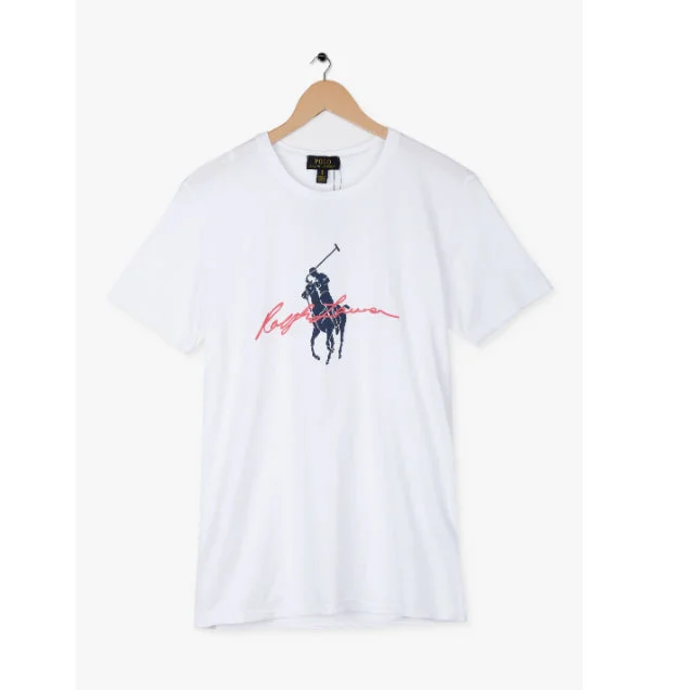 Men's color - block polo shirts with a bold fashion statementPL - Men 'White' Polo Pony T-Shirt PL844 Men's color - block polo shirts with a bold fashion statementPL - Men 'White' Polo Pony T-Shirt PL844