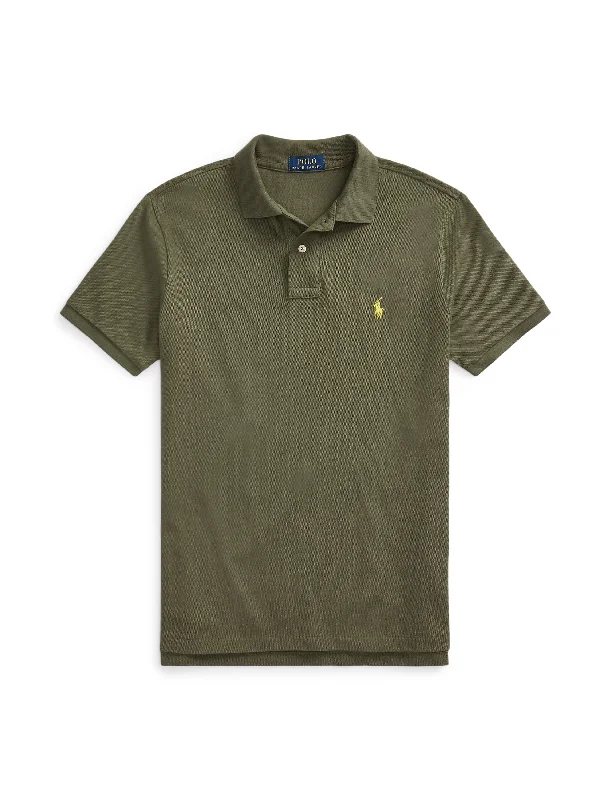 Men's plus size golf polo shirts in moisture wicking fabricPolo Ralph Lauren Iconic Mesh Polo Dark Sage Men's plus size golf polo shirts in moisture wicking fabricPolo Ralph Lauren Iconic Mesh Polo Dark Sage