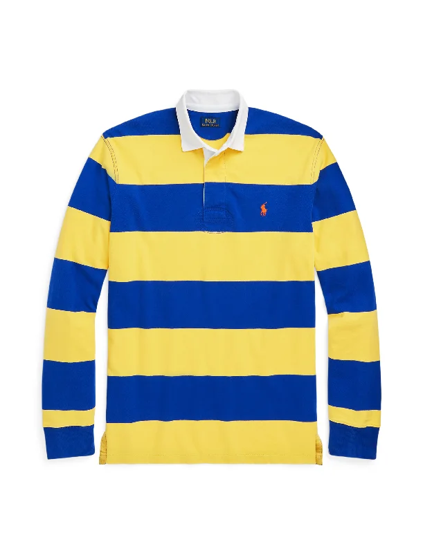 Men's color - block polo shirts with a bold fashion statementPolo Ralph Lauren Iconic Rugby Shirt Yellow/Royal Men's color - block polo shirts with a bold fashion statementPolo Ralph Lauren Iconic Rugby Shirt Yellow/Royal