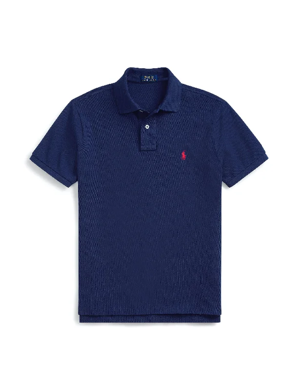 Men's high - collar polo shirts with a modern twistPolo Ralph Lauren Slim Fit Mesh Polo Deep Blue Men's high - collar polo shirts with a modern twistPolo Ralph Lauren Slim Fit Mesh Polo Deep Blue