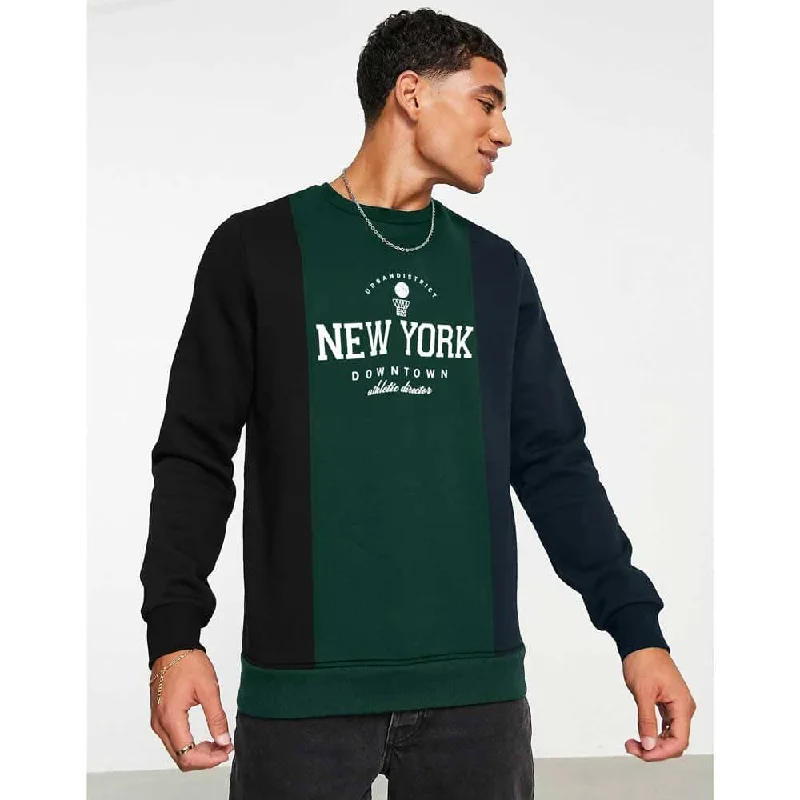 Men's quick - dry polo shirts for water sports activitiesPolo Republica Men's New York Printed Vertical Panel Terry Sweat Shirt