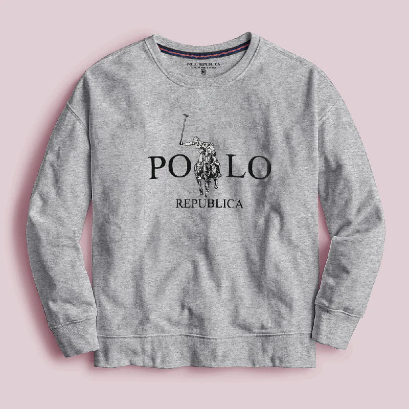 Men's button - down spread collar polo shirts for business casualPolo Republica Men's Polo Player Printed Fleece Sweat Shirt Men's button - down spread collar polo shirts for business casualPolo Republica Men's Polo Player Printed Fleece Sweat Shirt