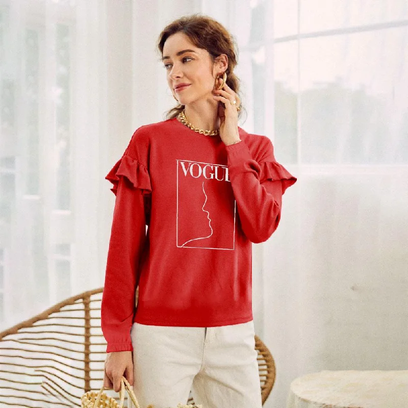 Men's stretchable athletic polo shirts for fitness workoutsPolo Republica Women's Frill Shoulder Vogue Printed Fleece Sweatshirt Men's stretchable athletic polo shirts for fitness workoutsPolo Republica Women's Frill Shoulder Vogue Printed Fleece Sweatshirt