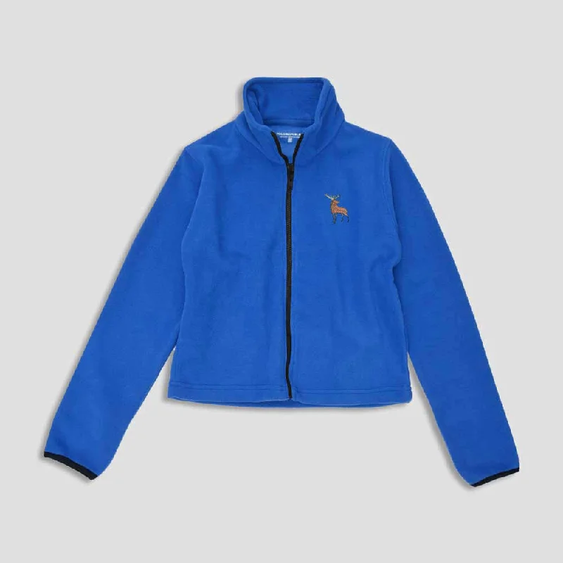 Men's button - down spread collar polo shirts for business casualPolo Republica Women's Moose Embroidered Polar Fleece Zipper Jacket