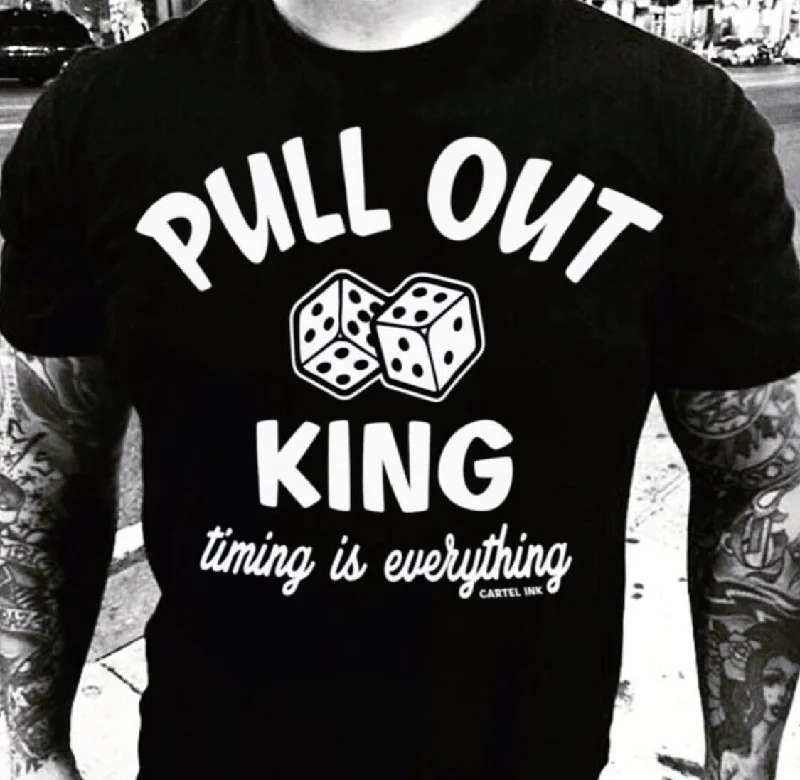Men's polo t - shirts with a contrast collar for a preppy lookPull Out King Men's T-Shirt Men's polo t - shirts with a contrast collar for a preppy lookPull Out King Men's T-Shirt