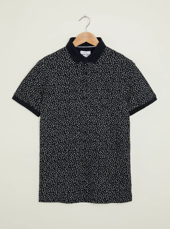 Men's formal - style silk blend polo shirts for special occasionsRankin Polo - Navy
