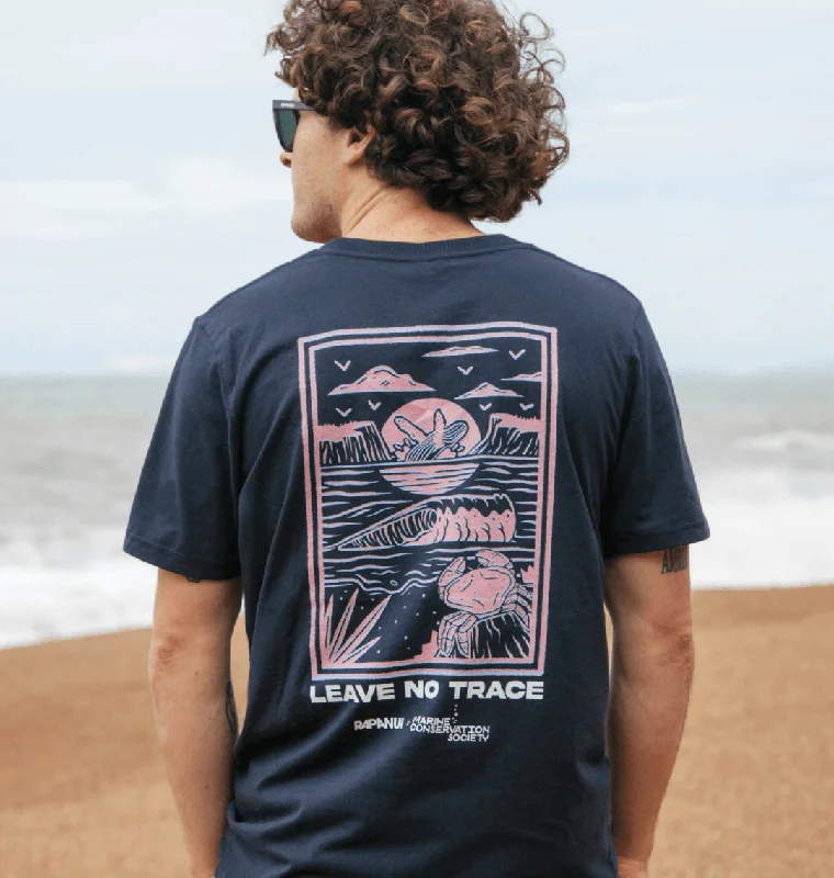 Men's distressed denim - look t - shirts with a rugged appealRapanui x MCS Leave No Trace T-Shirt Men's distressed denim - look t - shirts with a rugged appealRapanui x MCS Leave No Trace T-Shirt