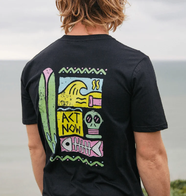 Men's long - sleeve henley t - shirts with button - down placketsRapanui x SAS Chemical Seas T-shirt Men's long - sleeve henley t - shirts with button - down placketsRapanui x SAS Chemical Seas T-shirt