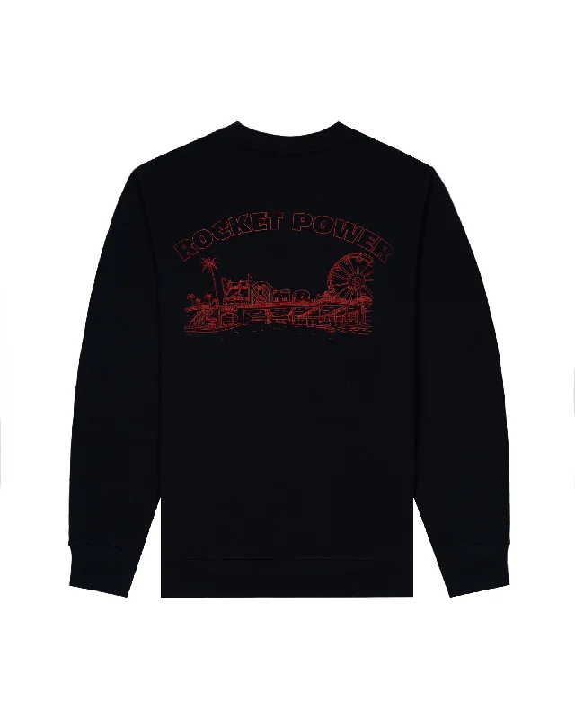 Men's v - neck muscle t - shirts for a body - building aestheticRocket Power X Jack's "Power Pier" Crewneck Men's v - neck muscle t - shirts for a body - building aestheticRocket Power X Jack's "Power Pier" Crewneck