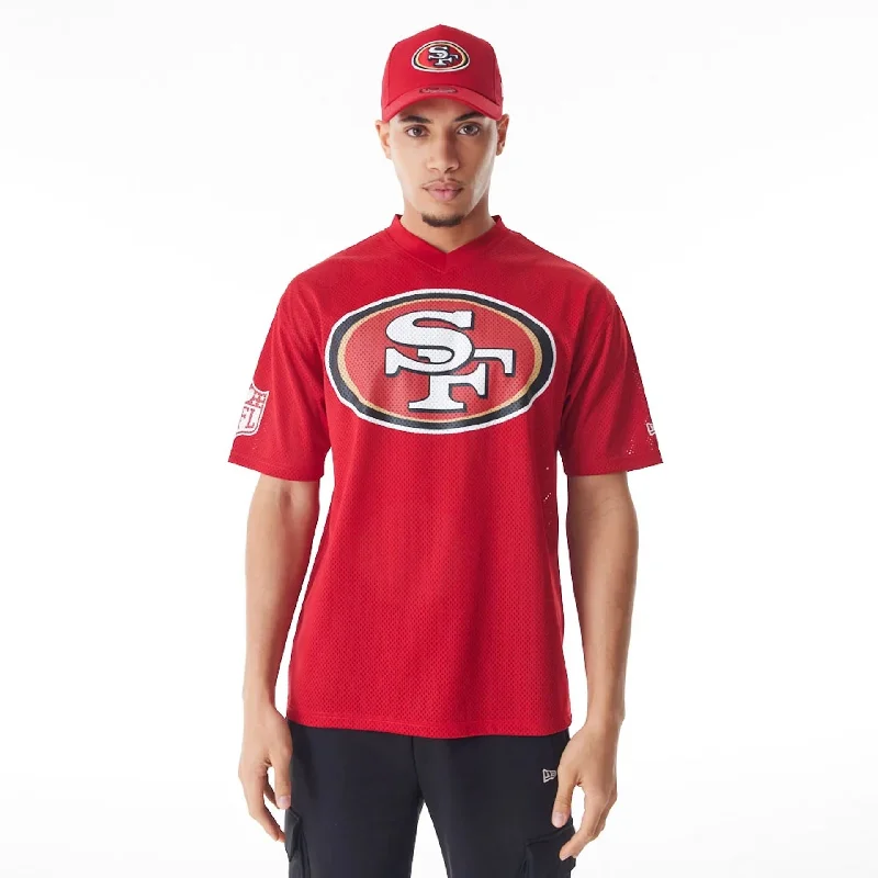 Men's moisture - wicking athletic t - shirts for intense workoutsSan Francisco 49ers NFL Mesh Red Jersey Men's moisture - wicking athletic t - shirts for intense workoutsSan Francisco 49ers NFL Mesh Red Jersey