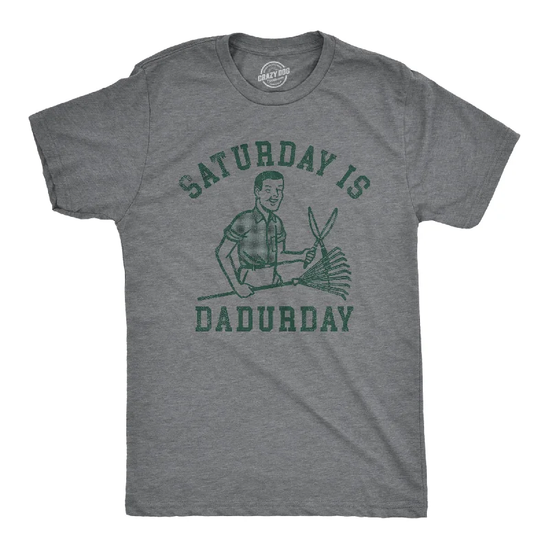 Men's short - sleeve linen t - shirts for summer beach outingsSaturday Is Dadurday Men's T Shirt Men's short - sleeve linen t - shirts for summer beach outingsSaturday Is Dadurday Men's T Shirt