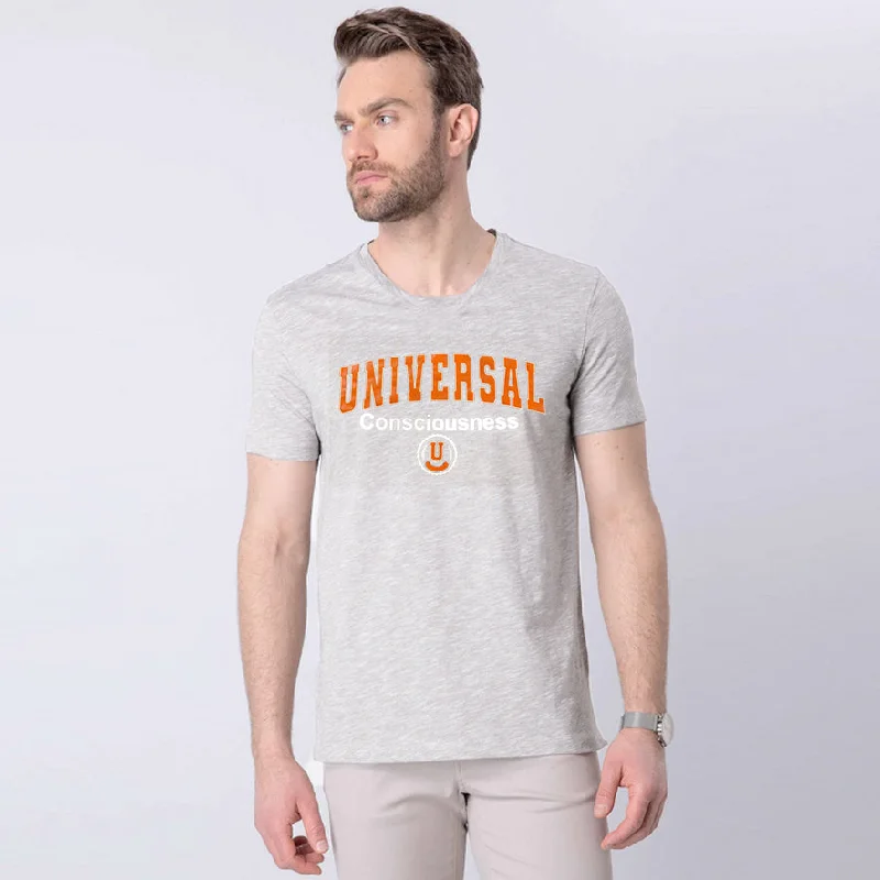 Men's reversible polo shirts with two different looksSP - Men 'Grey' Streachable Round-Neck Printed T-Shirt SP889 Men's reversible polo shirts with two different looksSP - Men 'Grey' Streachable Round-Neck Printed T-Shirt SP889