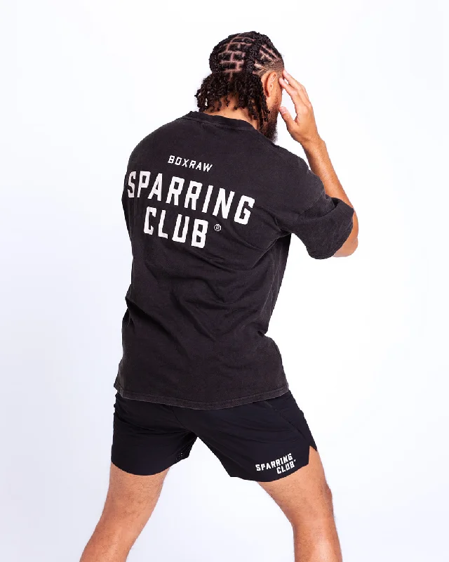 Men's printed Hawaiian t - shirts for tropical vacationsSparring Club Oversized T-Shirt - Washed Black Men's printed Hawaiian t - shirts for tropical vacationsSparring Club Oversized T-Shirt - Washed Black