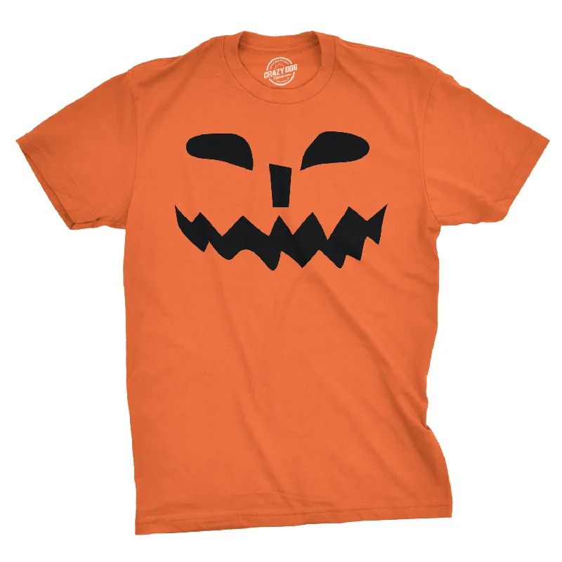 Men's lightweight performance t - shirts for running marathonsSpikey Teeth Pumpkin Face Men's T Shirt Men's lightweight performance t - shirts for running marathonsSpikey Teeth Pumpkin Face Men's T Shirt