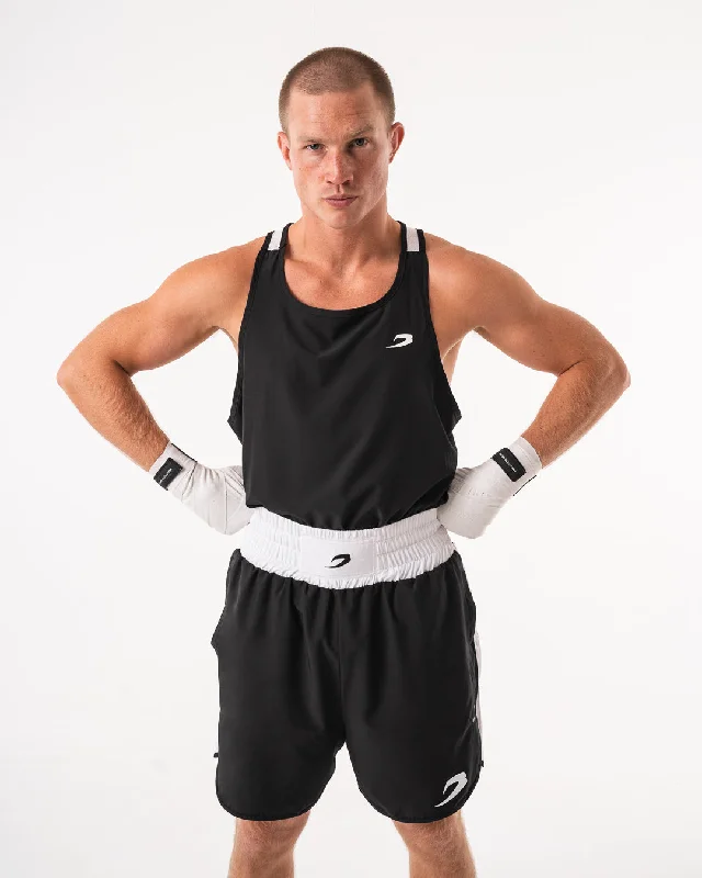 Men's button - front t - shirts with a unique artistic printStevenson Tank 2.0 - Black/White Men's button - front t - shirts with a unique artistic printStevenson Tank 2.0 - Black/White