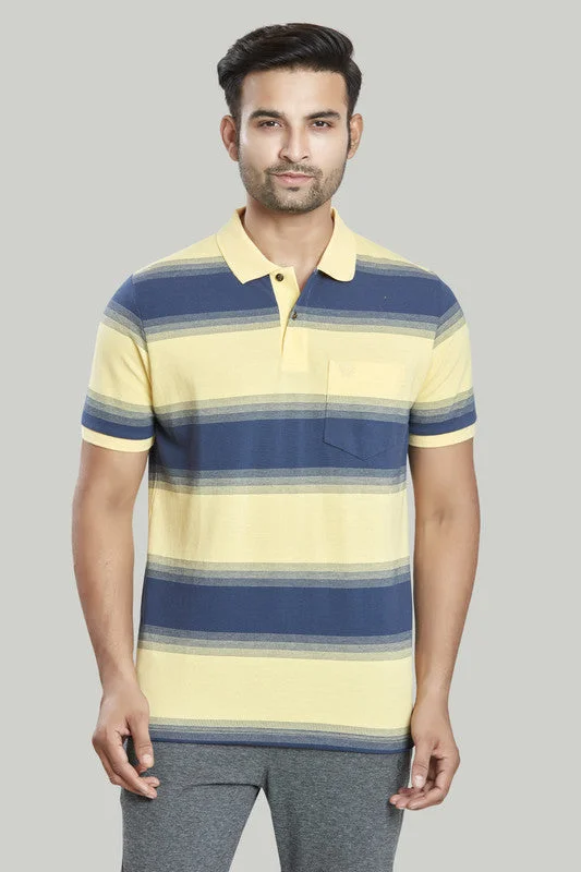 Men's lightweight performance polo shirts for tennis matchesStripe Pique Polo