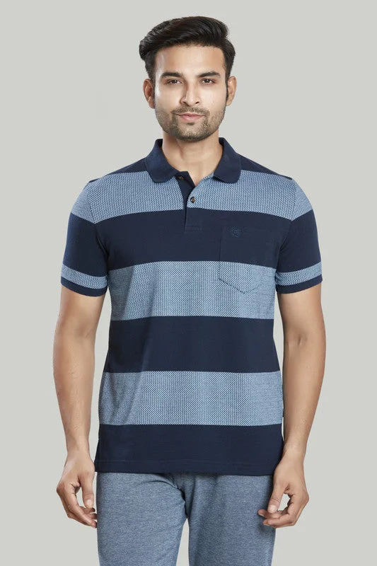 Men's color - block polo shirts with a bold fashion statementStripe Jacquard Polo