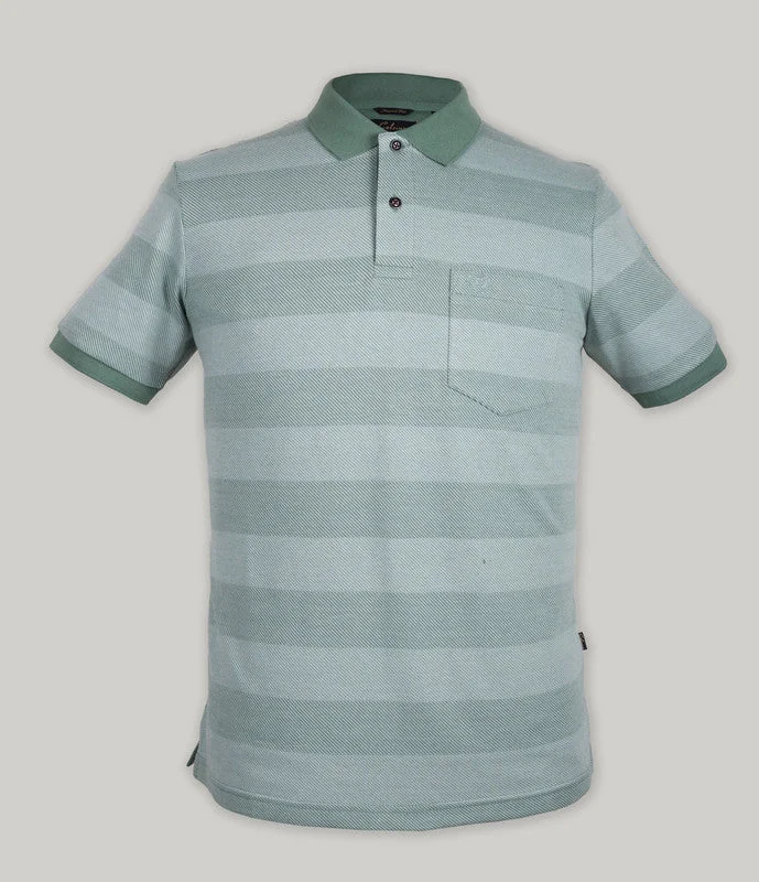 Men's plus size golf polo shirts in moisture wicking fabricStripe Pique Polo