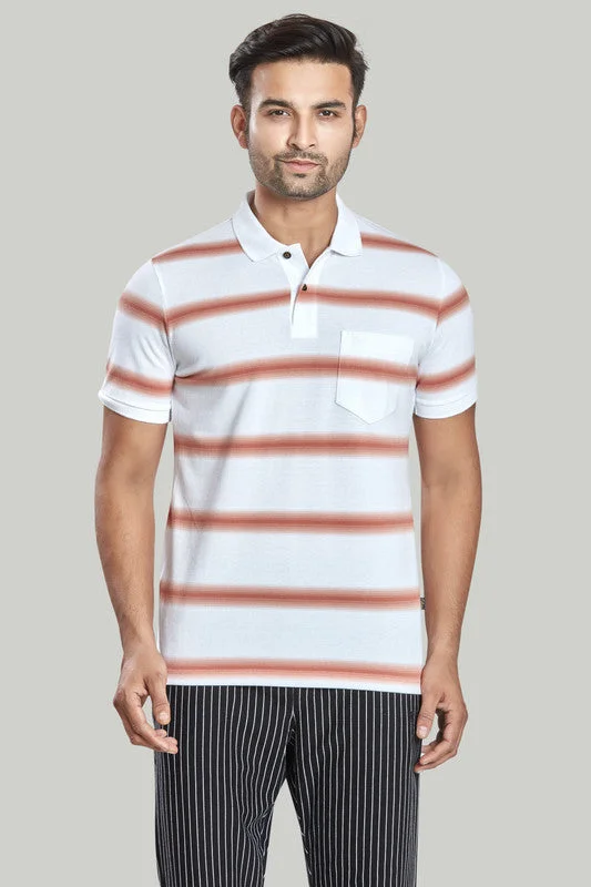 Men's vintage - inspired retro polo shirts with unique patternsStripe Pique Polo