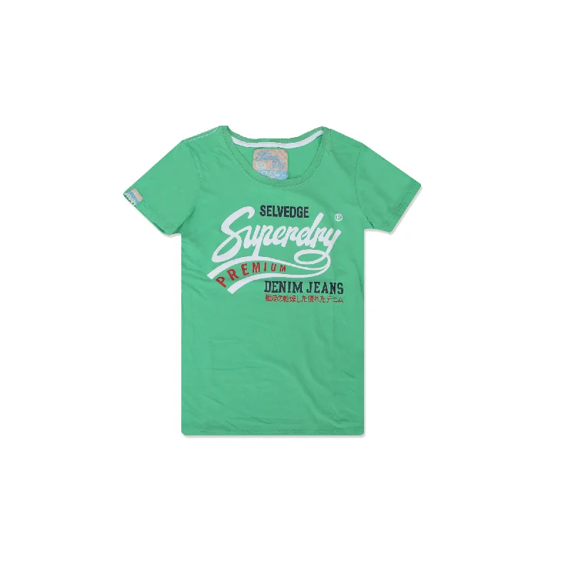 Men's stretchable athletic polo shirts for fitness workoutsSD - Women 'Green' Vintage Logo Mock Applique T-Shirt SD11112 Men's stretchable athletic polo shirts for fitness workoutsSD - Women 'Green' Vintage Logo Mock Applique T-Shirt SD11112