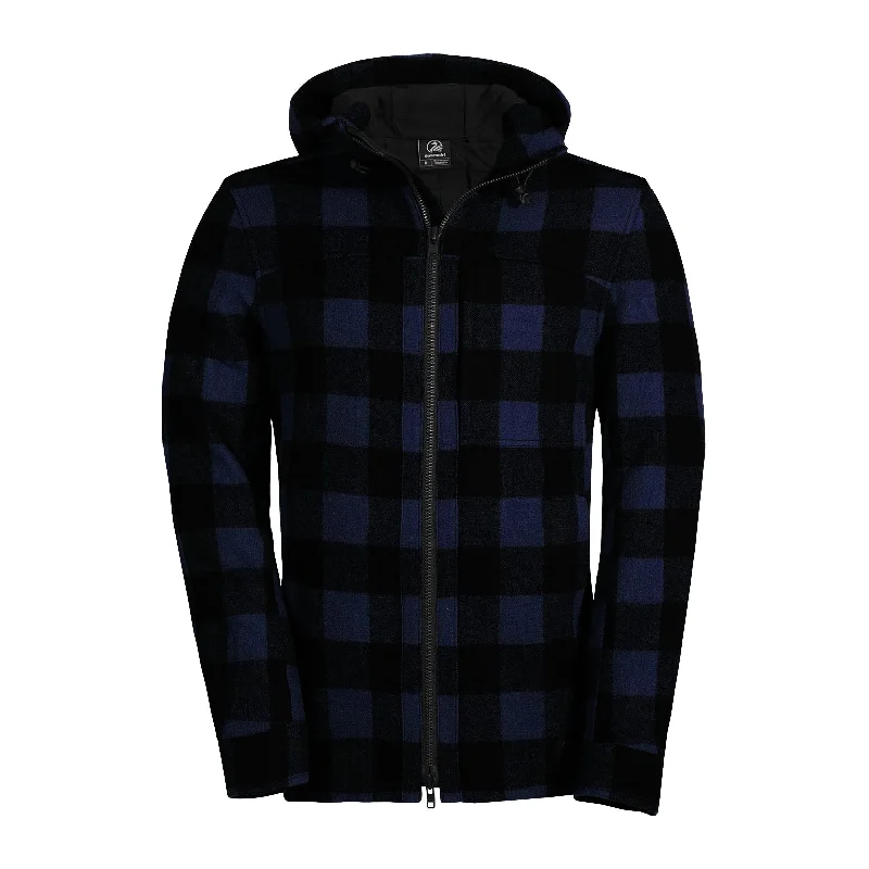 Stretch - fabric men jackets for unrestricted movement during workoutsWaterproof men jackets with taped seams for heavy rain protectionSwanndri Hudson Wool Hoodie