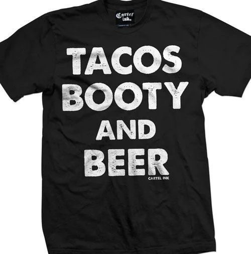 Men's long - sleeve henley t - shirts with button - down placketsTacos Booty and Beer Men's T-Shirt Men's long - sleeve henley t - shirts with button - down placketsTacos Booty and Beer Men's T-Shirt
