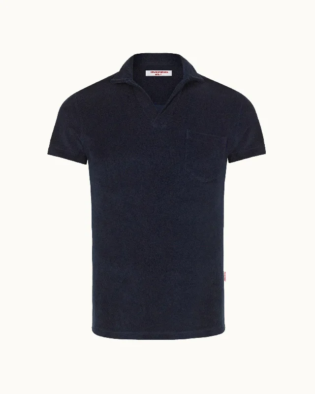 Men's vintage - inspired retro polo shirts with unique patternsTerry Towelling