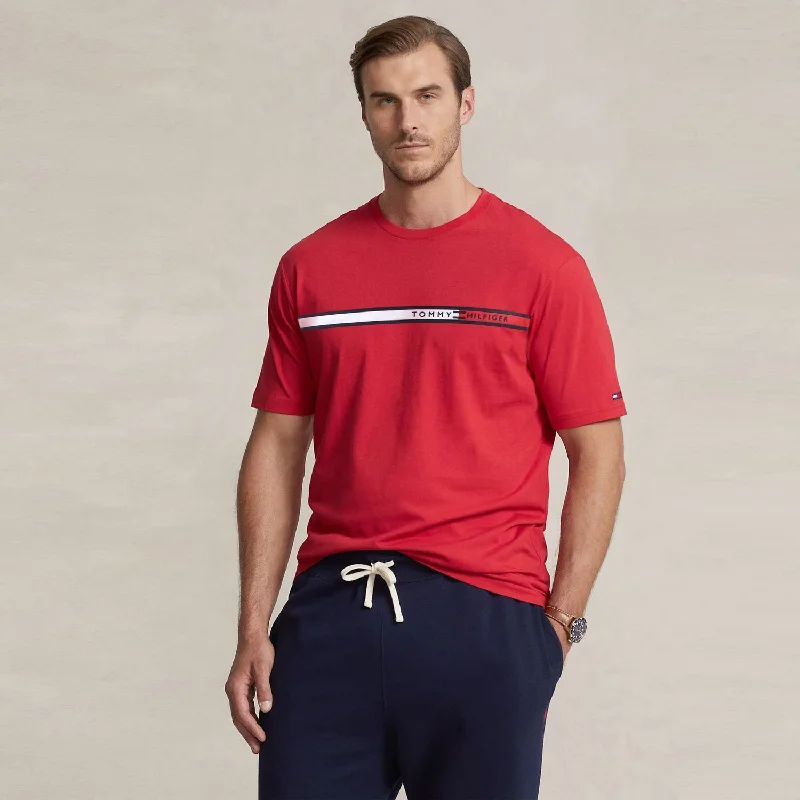 Men's stretchable athletic polo shirts for fitness workoutsTM - Men 'Red' Printed Logo T-Shirt TM769 Men's stretchable athletic polo shirts for fitness workoutsTM - Men 'Red' Printed Logo T-Shirt TM769