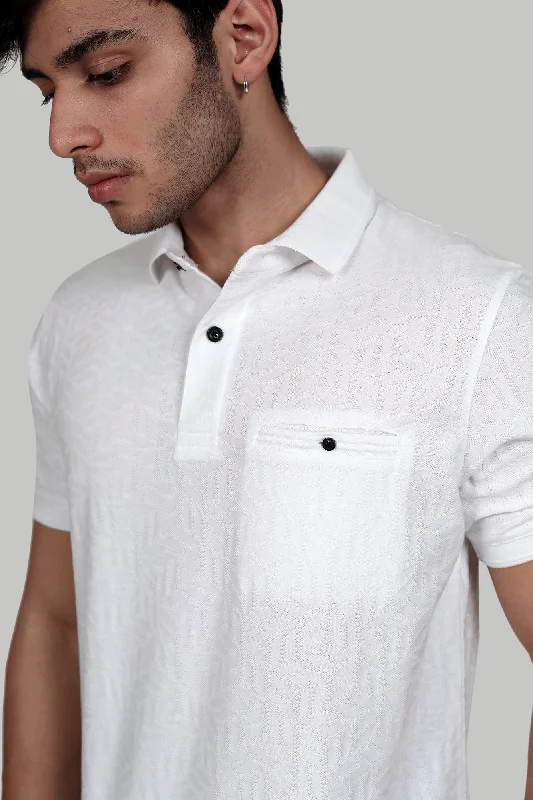 Men's formal - style silk blend polo shirts for special occasionsJACQUARD TEXTURE POLO Men's formal - style silk blend polo shirts for special occasionsJACQUARD TEXTURE POLO