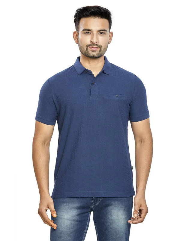 Men's plus size golf polo shirts in moisture wicking fabricJACQUARD TEXTURE POLO