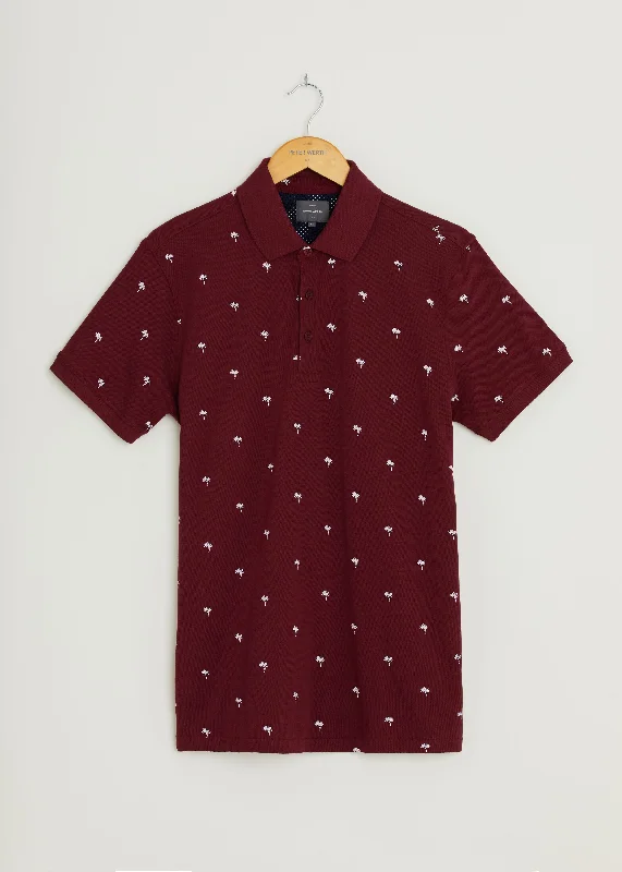 Men's plus size golf polo shirts in moisture wicking fabricTropic Polo Shirt - Burgundy Men's plus size golf polo shirts in moisture wicking fabricTropic Polo Shirt - Burgundy