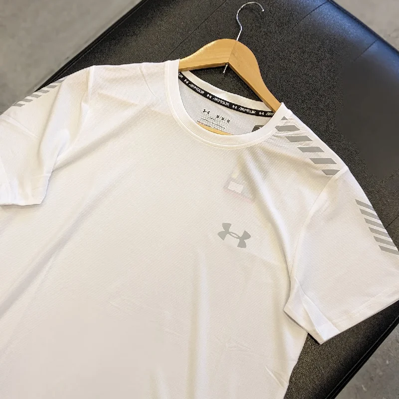 Men's plus size golf polo shirts in moisture wicking fabricUN - Men 'White' Short Sleeve Dry Fit T-Shirt SP02 Men's plus size golf polo shirts in moisture wicking fabricUN - Men 'White' Short Sleeve Dry Fit T-Shirt SP02