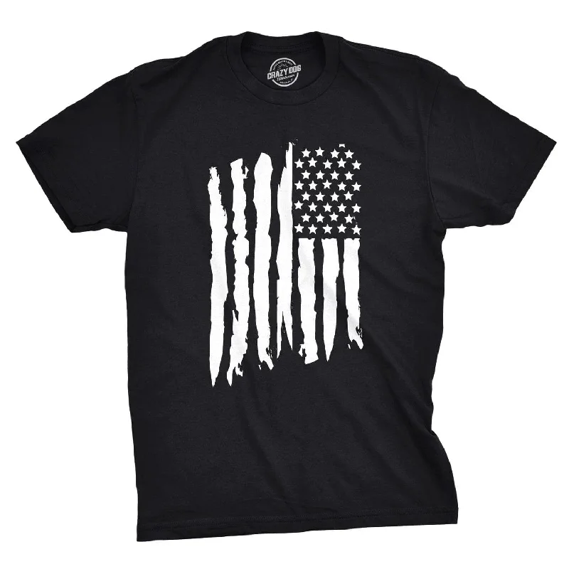 Men's short - sleeve linen t - shirts for summer beach outingsVertical Grunge Flag Men's T Shirt Men's short - sleeve linen t - shirts for summer beach outingsVertical Grunge Flag Men's T Shirt