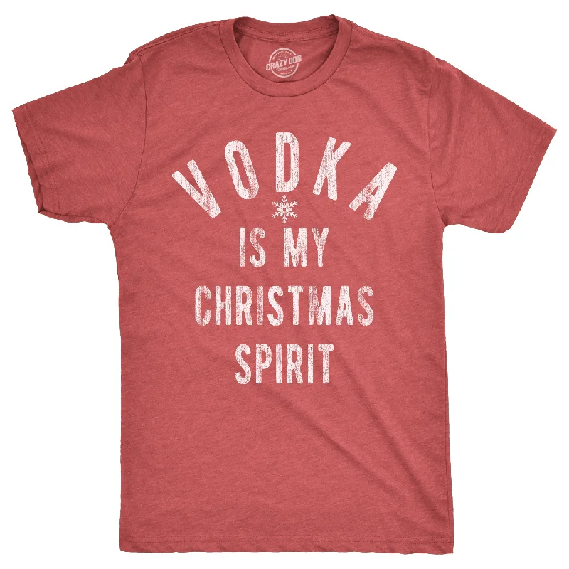 Men's long - sleeve henley t - shirts with button - down placketsVodka Is My Christmas Spirit Men's T Shirt Men's long - sleeve henley t - shirts with button - down placketsVodka Is My Christmas Spirit Men's T Shirt