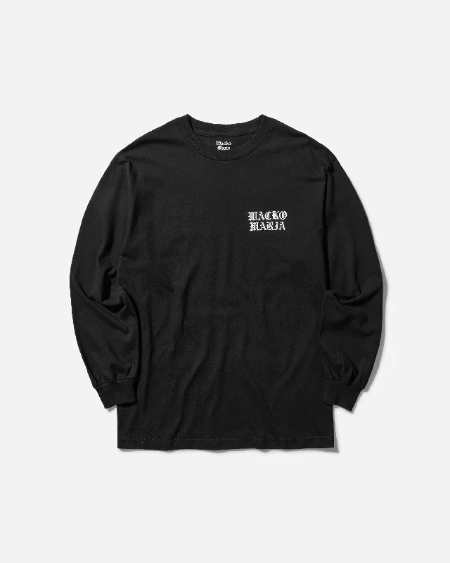 Men's smart - casual checkered t - shirts for semi - formal occasionsMen's Logo Longsleeve T-Shirt (Type-1) Black