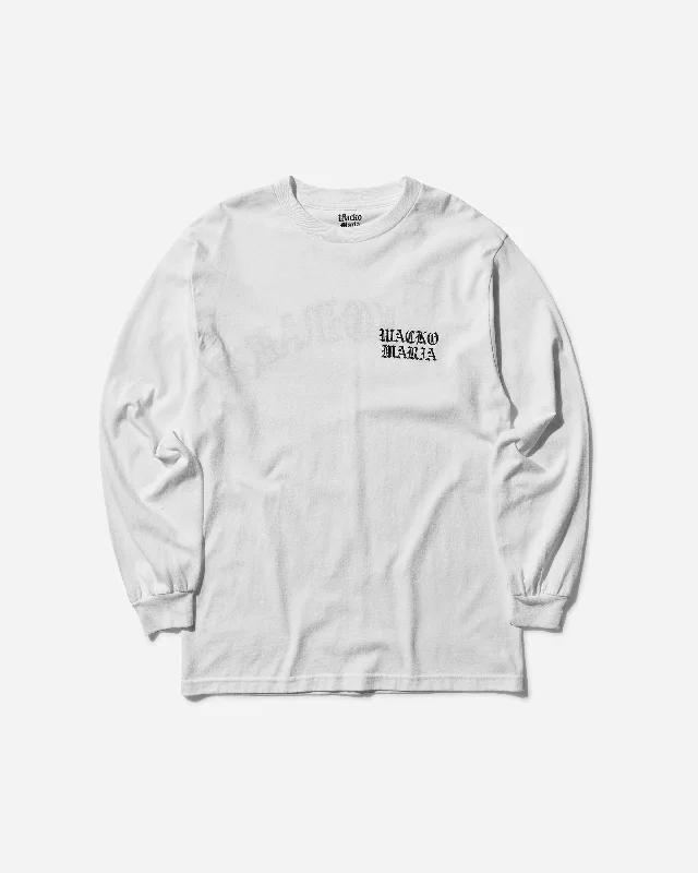 Men's mock - neck t - shirts with a modern and sleek styleMen's Logo Longsleeve T-Shirt (Type-1) White Men's mock - neck t - shirts with a modern and sleek styleMen's Logo Longsleeve T-Shirt (Type-1) White
