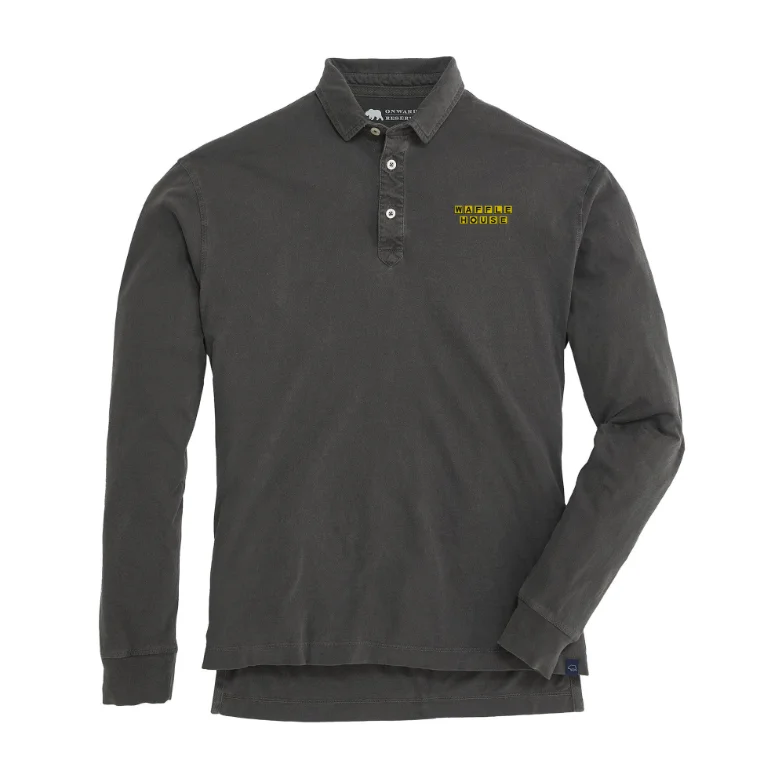 Men's formal - style silk blend polo shirts for special occasionsWaffle House Perry Polo - Black Men's formal - style silk blend polo shirts for special occasionsWaffle House Perry Polo - Black