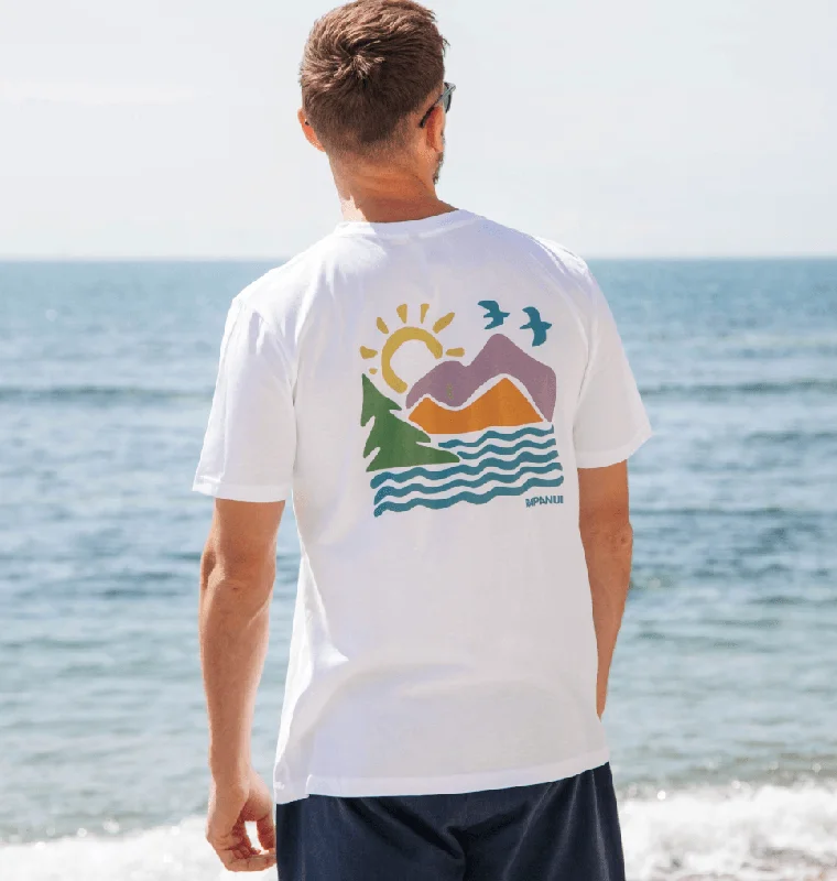 Men's antimicrobial t - shirts for odor - free freshness during travelWild Lakes T-Shirts