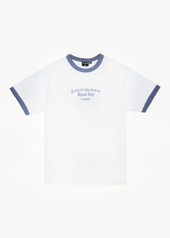Men's plus - size pocket t - shirts with a classic lookAFENDS Mens Byron Trip - Ringer Tee - White Men's plus - size pocket t - shirts with a classic lookAFENDS Mens Byron Trip - Ringer Tee - White