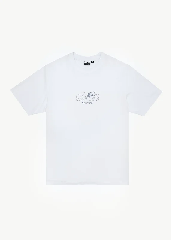 Men's ribbed t - shirts with a textured finish for added styleAFENDS Mens Chem Trails - Retro Fit Tee - White Men's ribbed t - shirts with a textured finish for added styleAFENDS Mens Chem Trails - Retro Fit Tee - White