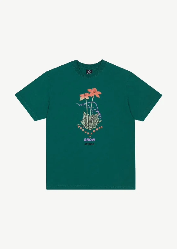 Men's ribbed t - shirts with a textured finish for added styleAFENDS Mens Communication - Retro Graphic T-Shirt - Emerald Men's ribbed t - shirts with a textured finish for added styleAFENDS Mens Communication - Retro Graphic T-Shirt - Emerald