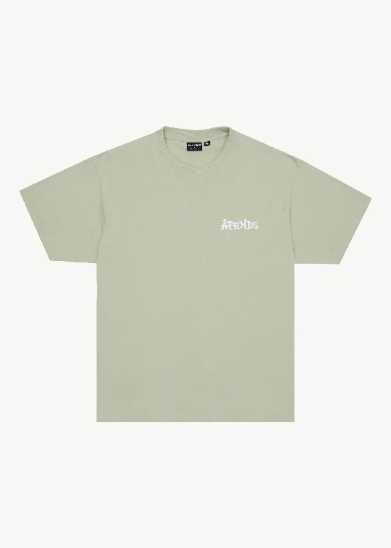 Men's short - sleeve linen t - shirts for summer beach outingsAFENDS Mens Destroyer - Boxy Fit Tee - Eucalyptus Men's short - sleeve linen t - shirts for summer beach outingsAFENDS Mens Destroyer - Boxy Fit Tee - Eucalyptus